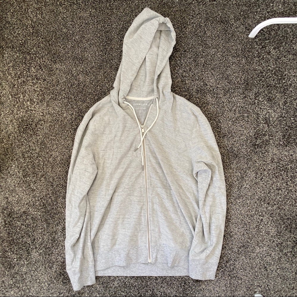 Everlane Men’s Grey Knit Hoodie Size Large
